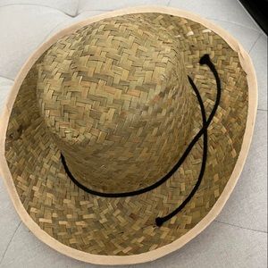 Tan Faux Snake skin style straw cowboy hat